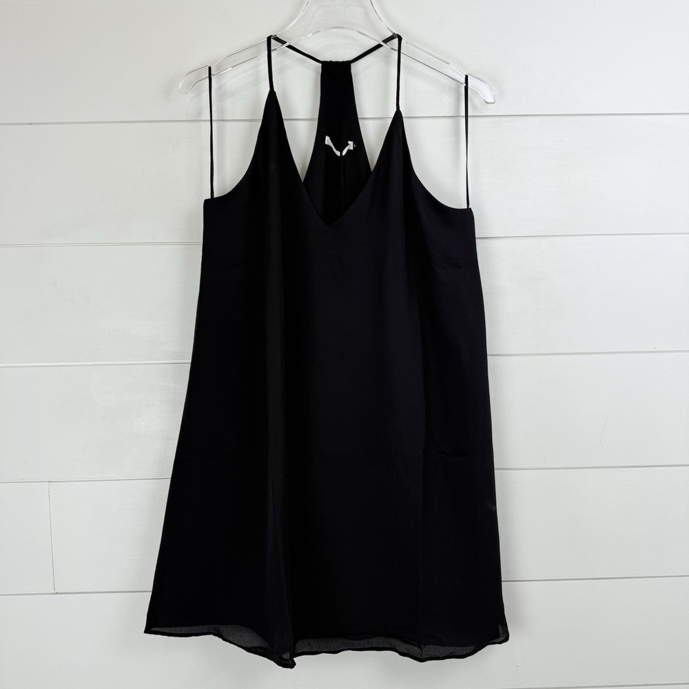 NEW Three‎ Eighty Two Tanner Slip Mini Dress Black WOMEN Medium USA Lightweight